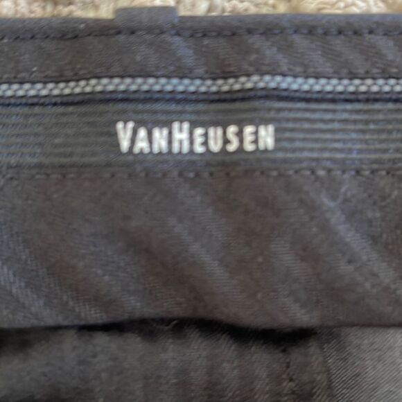 Mens Dress Pants. Van Heusen. Flat Front. Size  38x32 Charcoal Gray - Picture 6 of 8
